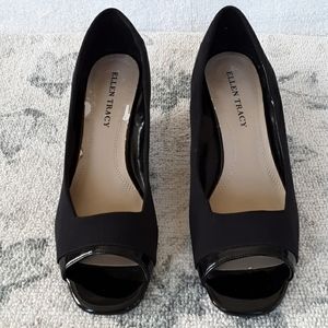 Ellen Tracy Toe-Out Wedge Heel Shoes